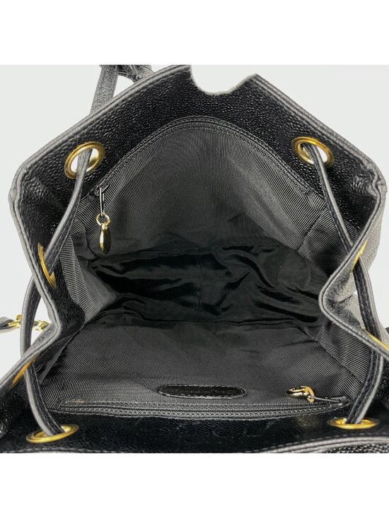 Chanel Triple CC Logo Backpack Caviar Leather Black main image 4